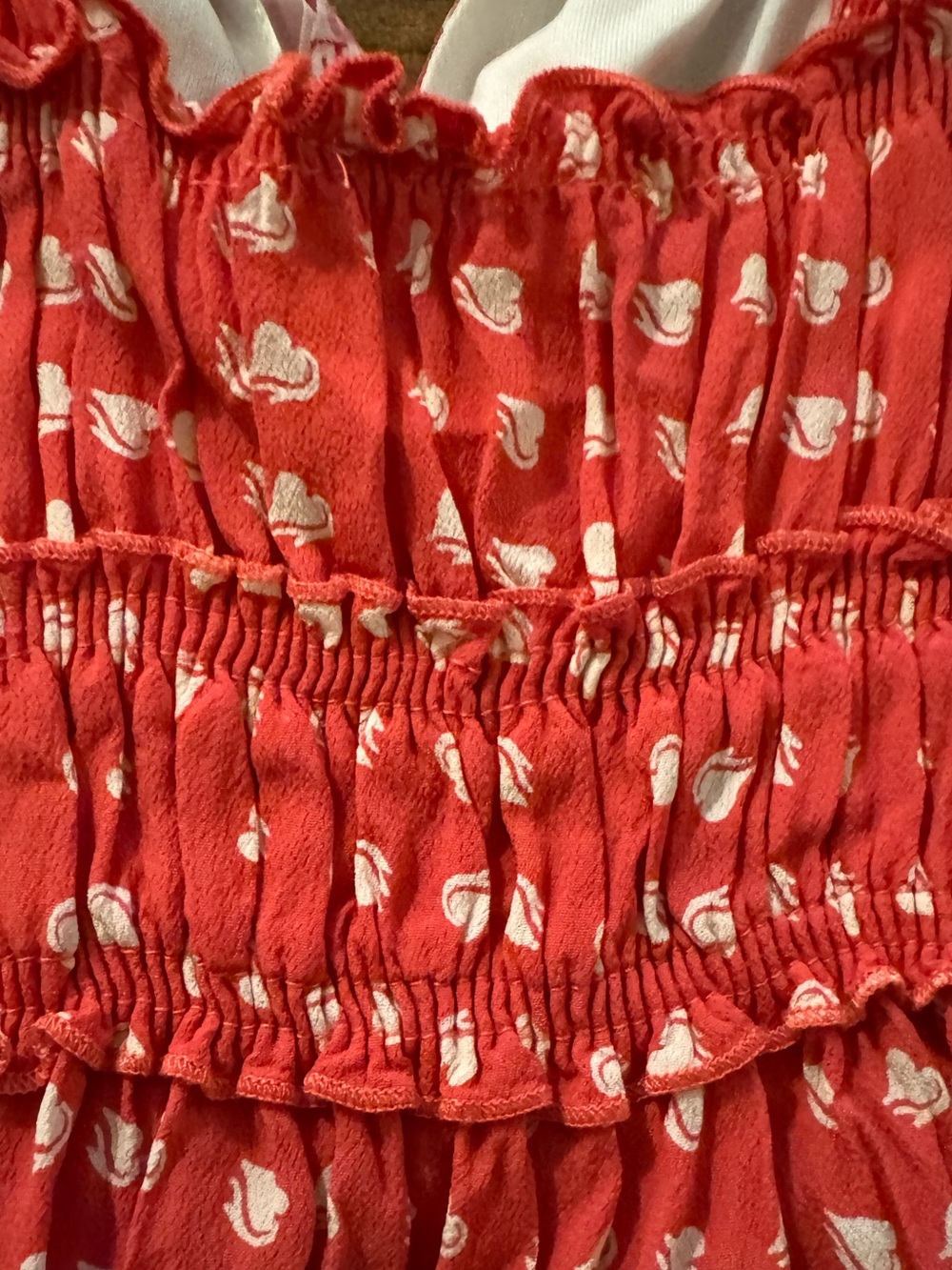 PacSun Coral Pink Mini Dress with White Heart Print - Picture 3 of 7
